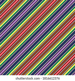 Fondo de patrón a rayas diagonales del arcoiris adecuado para textiles de moda, gráficos