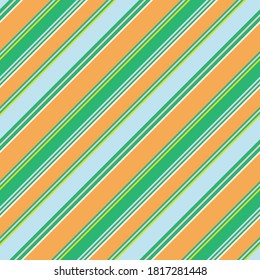 Rainbow diagonal striped seamless pattern background suitable for fashion textiles, graphics