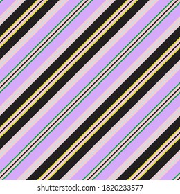 Rainbow diagonal striped seamless pattern background suitable for fashion textiles, graphics