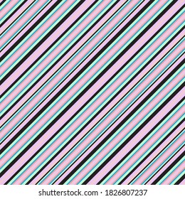 Rainbow diagonal striped seamless pattern background suitable for fashion textiles, graphics