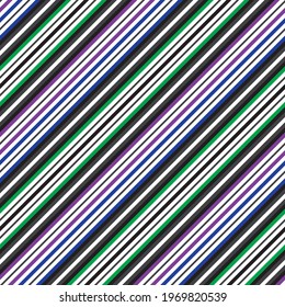 Rainbow diagonal striped seamless pattern background suitable for fashion textiles, graphics