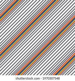 Rainbow diagonal striped seamless pattern background suitable for fashion textiles, graphics