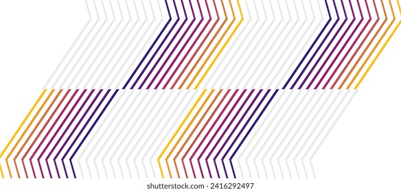 rainbow diagonal zigzag geometric outline stripes design background