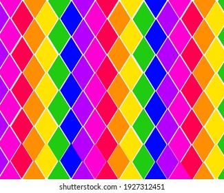 Rainbow Diamond Geometric Stained Gladd