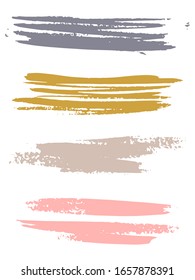 Rainbow Different Brush Strokes Collection. Vector Brushes Collection For Your Brush Tool In Adobe Illustrator. Watercolor Hand Drawn Strokes.