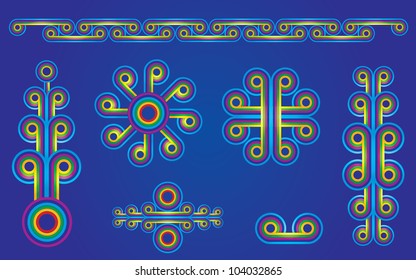 rainbow digital vector designs