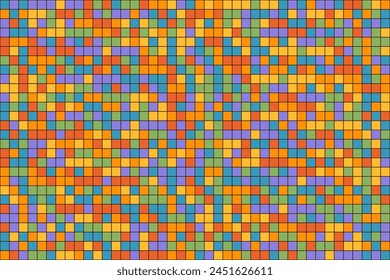 Rainbow Disco Party Pattern im colord of LGBT flag. Vibrant Multicolor mosaic background for pride month. Repeating Pattern Tile Swatches Included.