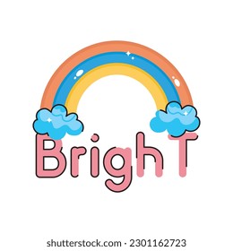 Rainbow doodle filled outline vector icon. EPS 10 file
