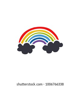 rainbow doodle icon