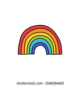 rainbow doodle icon