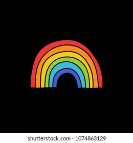 rainbow doodle icon