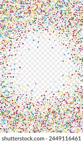 Rainbow Dot Background Transparent Vector. Element Party Design. Colorful Group. Bright Confetti Summer. Round Gift Illustration.