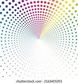 Rainbow Dots Vector Art & Graphics