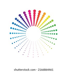 Rainbow Dot Circle Logo Halftone On Stock Vector (Royalty Free ...