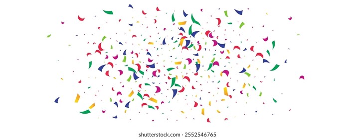 Rainbow Dot Happy Vector White Panoramic Background. Colorful Fun Fraction Design. Trendy Sand Festive Texture. Acid Splash Independence Backdrop.