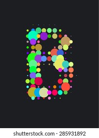 rainbow dot letters b