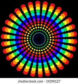  rainbow dots pattern