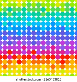 Rainbow dots seamless pattern background. Pride month concept background.