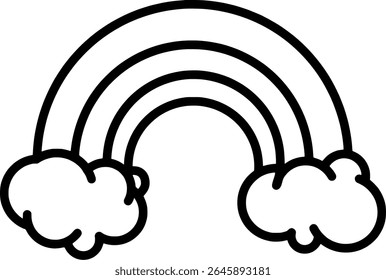 Dibujo del arco iris para colorear