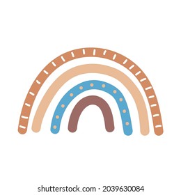 rainbow drawn style icon isolated
