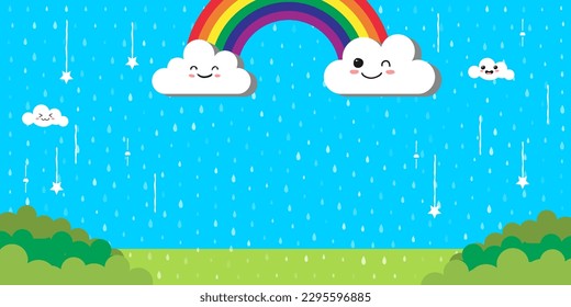 Rainbow Dreams A Vector Art Collection of Rainbow Spectrum, Origami and Clouds for Spring and Summer Seasonal Backgrounds, Banners and Cards, Suitable for Children's Rooms and LGBT Pride Events