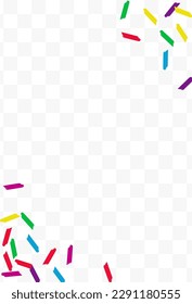 Rainbow Dust Christmas Vector Transparent Background. Top Shavings Invitation. Fun Paint Illustration. Happy Brush Flying Banner.