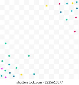 Rainbow Dust Festival Vector Transparent Background. Top Splash Background. Decoration Constellation Texture. Falling Confetti Flying Postcard.
