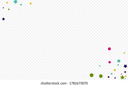 Rainbow Dust Happy Transparent Background. Carnival Rain Wallpaper. FallingFestive Confetti Postcard. Yellow Shine Abstract Banner.