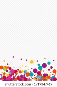 Rainbow Dust Independence Transparent Background. Gradient Effect Confetti Pattern. Abstract Invitation. Unicorn FallingFestive Texture.