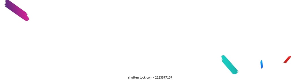 Rainbow Dust Independence Vector White Panoramic Background. Celebration Brush Pattern. Effect Smear Texture. Falling Shavings Celebrate Postcard.