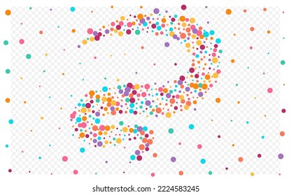 Rainbow Dust Top Vector Transparent Background. Celebration Round Card. Transparent Rain Banner. Bright Circle Carnaval Texture.