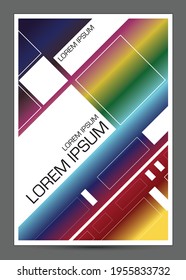 rainbow dynamic square background modern template design
