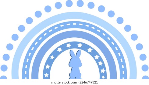 Rainbow Easter Clipart. It can be used on T-Shirt, labels, icons, Sweater, Jumper, Hoodie, Mug,