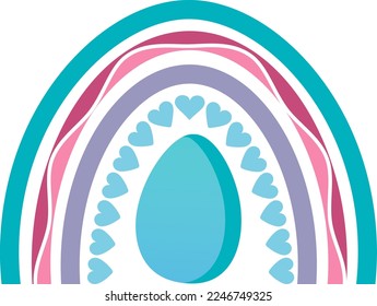 Rainbow Easter Clipart. It can be used on T-Shirt, labels, icons, Sweater, Jumper, Hoodie, Mug,