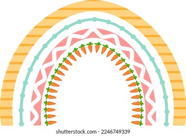 Rainbow Easter Clipart. It can be used on T-Shirt, labels, icons, Sweater, Jumper, Hoodie, Mug,