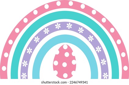 Rainbow Easter Clipart. It can be used on T-Shirt, labels, icons, Sweater, Jumper, Hoodie, Mug,