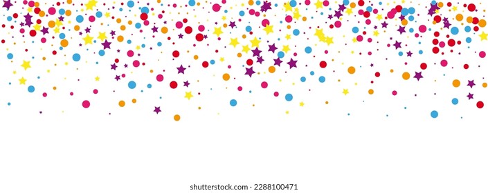 Rainbow Element Background White Vector. Circle Wallpaper Frame. Bright Group. Colorful Confetti Surprise. Dot Prize Template.