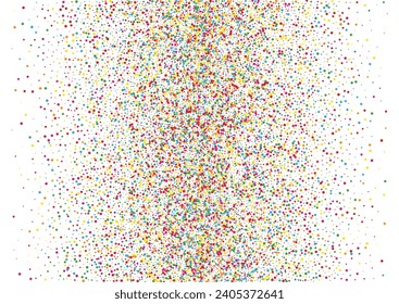 Rainbow Element Background White Vector. Circle Top Frame. Bright New. Colorful Dot Prize. Geometric Shrovetide Template.