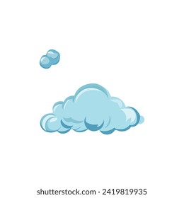 Regenbogen-Element der bunten Set. Diese kunstvolle Illustration zeigt eine Regenbogenwolke im Cartoon-Stil, die elegant auf einer ruhigen weißen Leinwand verwoben ist. Vektorgrafik.