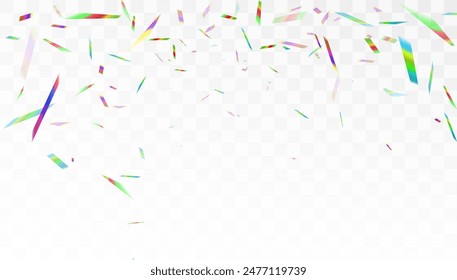 Regenbogen Elemente von Licht, Blendung, Linsen, die Wirkung von fallenden Serpentin auf einem weißen durchsichtigen Hintergrund.
