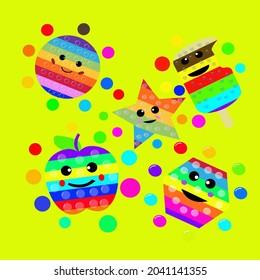 Rainbow Emoticon Patterns is illustration drawing for kid