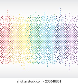 Rainbow equalizer background made from little stars