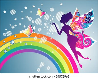 Rainbow fairy graphic