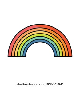 rainbow fantasy magic icon isolated