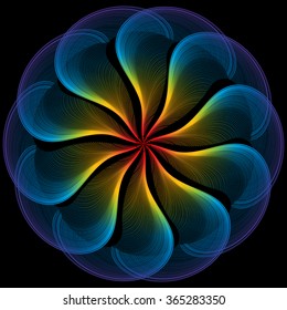 Rainbow Feather Wheel