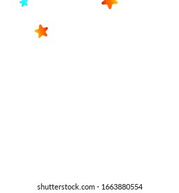 Rainbow Festive Confetti. Carnival Template. Colorful Star Falling. Beautiful Holidays Party. Little Tiny Multicolor Sprockets on White Background. Bright Vector Illustration.