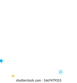 Rainbow Festive Confetti. Carnival Template. Colorful Star Falling. Beautiful Holidays Party. Little Tiny Multicolor Sprockets on White Background. Bright Vector Illustration.