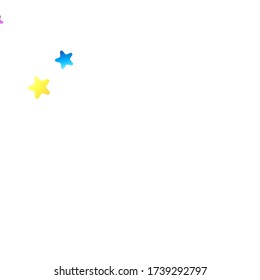 Rainbow Festive Confetti. Carnival Template. Colorful Star Falling. Beautiful Holidays Party. Little Tiny Multicolor Sprockets on White Background. Bright Vector Illustration.