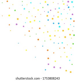 Rainbow Festive Confetti. Carnival Template. 