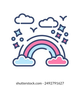 Regenbogen-Farbsymbol, Vektorillustration